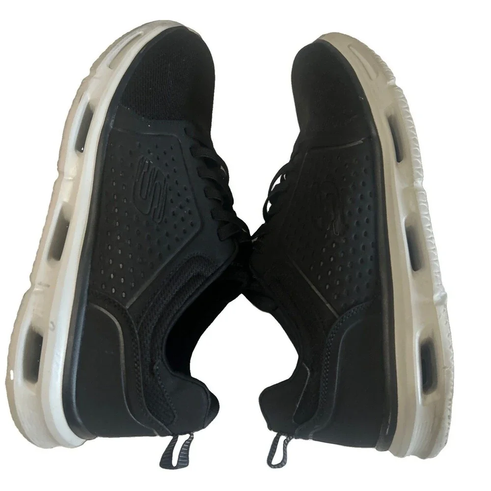 Skechers Swift Fit Glide-Lite Dual Men Size 13 Black Hands Free Slip On Sneaker